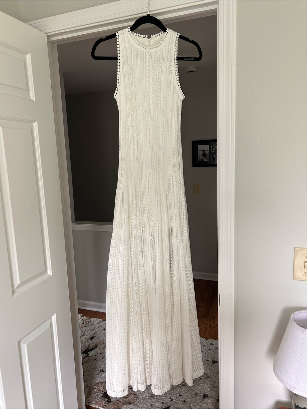 Commense Ivory Crochet Maxi Dress